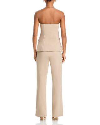 Knit Strapless Vest & Knit Wide Leg Pants - Exclusive