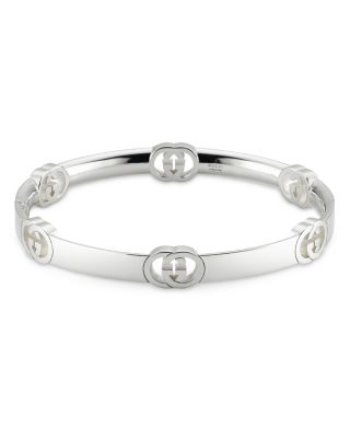 Sterling Silver Interlocking G Bangle Bracelet
