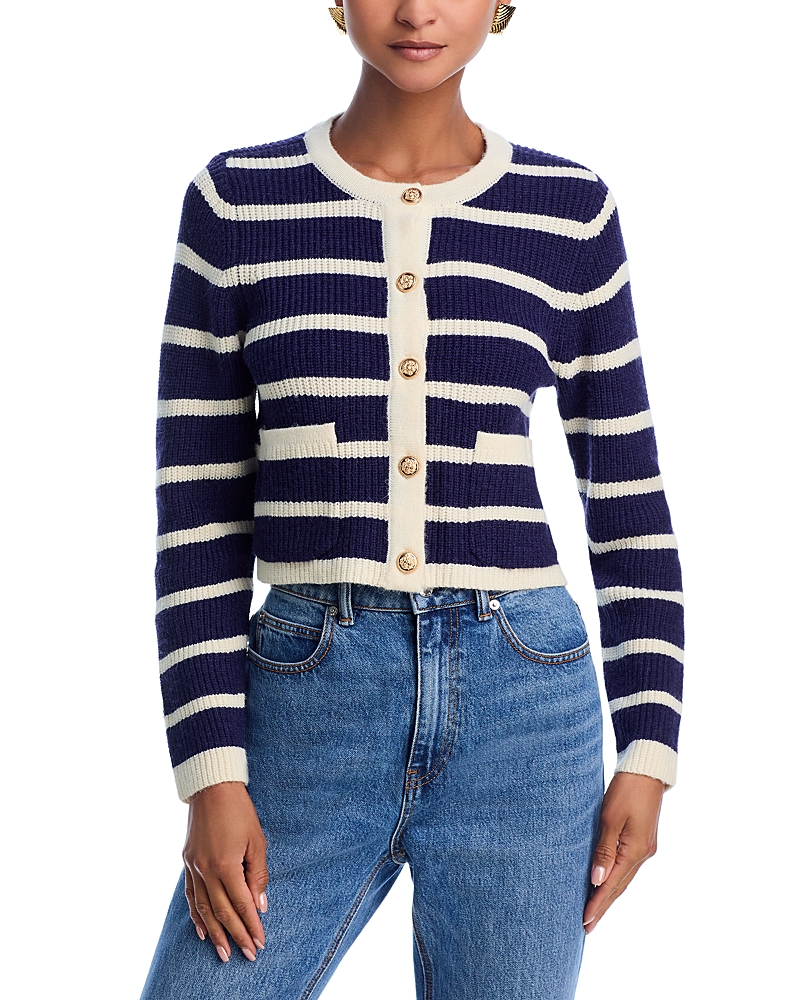 AQUA STRIPE CARDIGAN - EXCLUSIVE