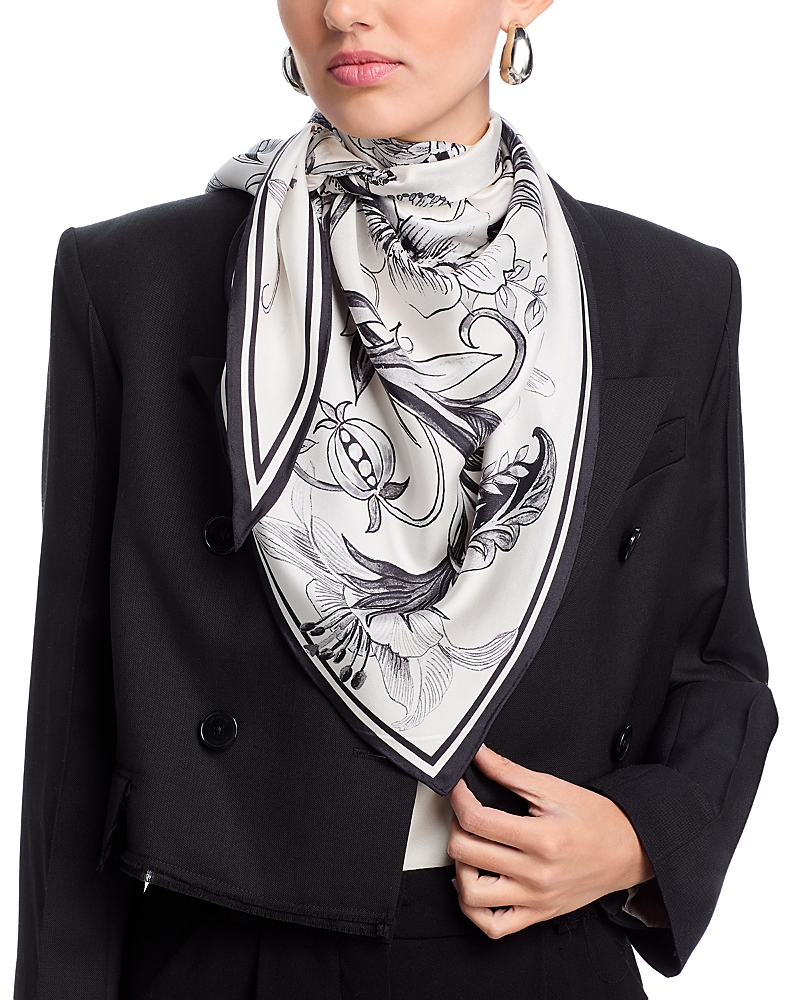 Echo Sunkissed Silk Triangle Scarf In Cream