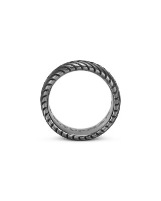 Men's Chevron Band Ring in Titanium, 10mm