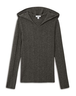 REISS Chloe Ribbed Hoodie Bloomingdale's
