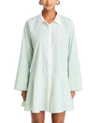 Contrast Trim Shirt Dress - Exclusive