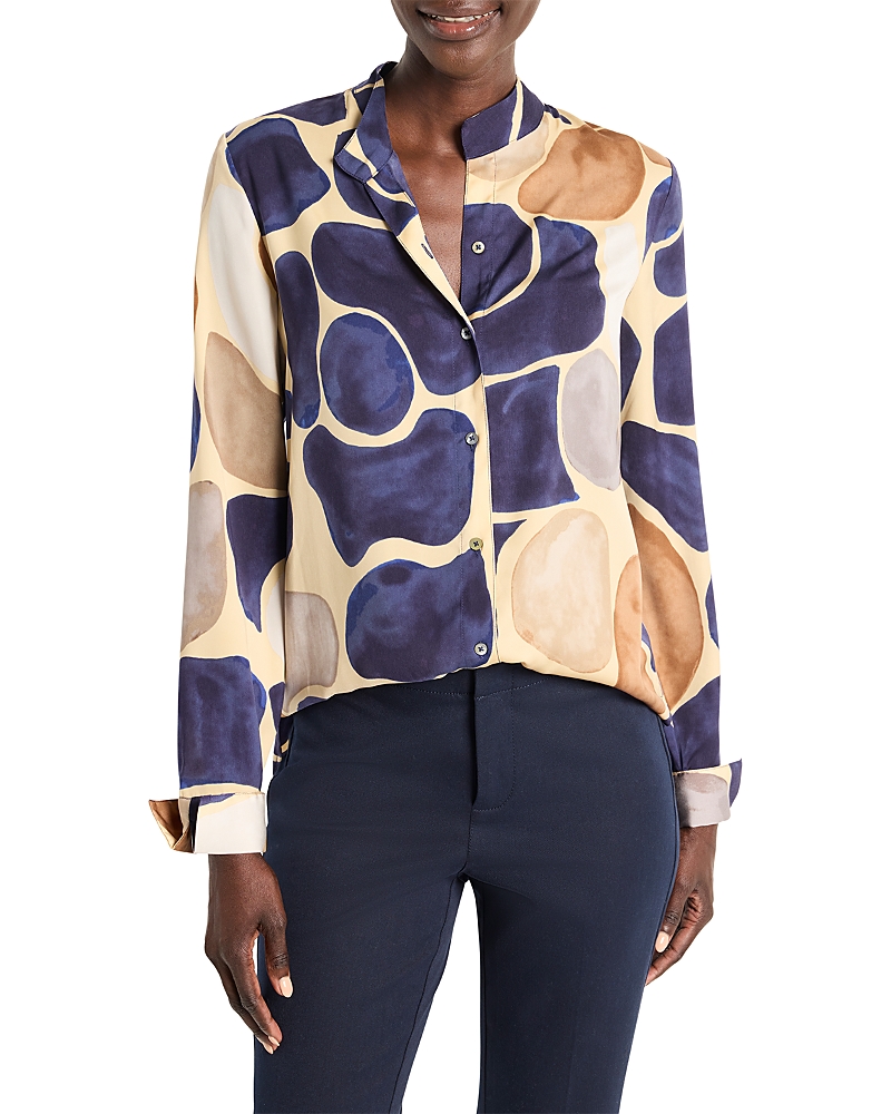 Nic + Zoe Playful Pebble Blouse In Neutral Multi In Neutral Multi