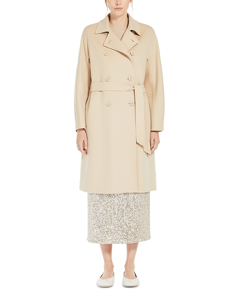 Shop Weekend Max Mara Avenue Belted Coat In Sand