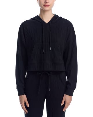 Brushed Rib Crop Hoodie - Exclusive