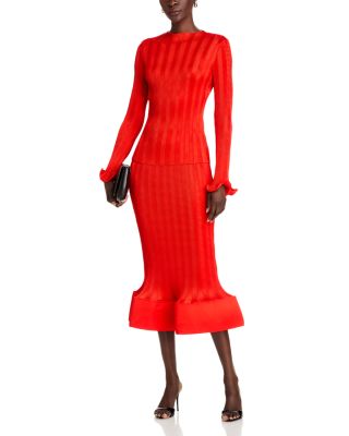 SIMKHAI - Carys Mock Neck Sweater & Hollis Midi Skirt