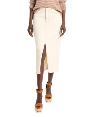 NIC+ZOE - Front Slit Denim Midi Skirt
