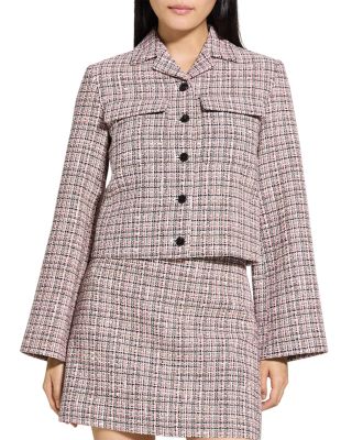 Theory - Cropped Tweed Jacket