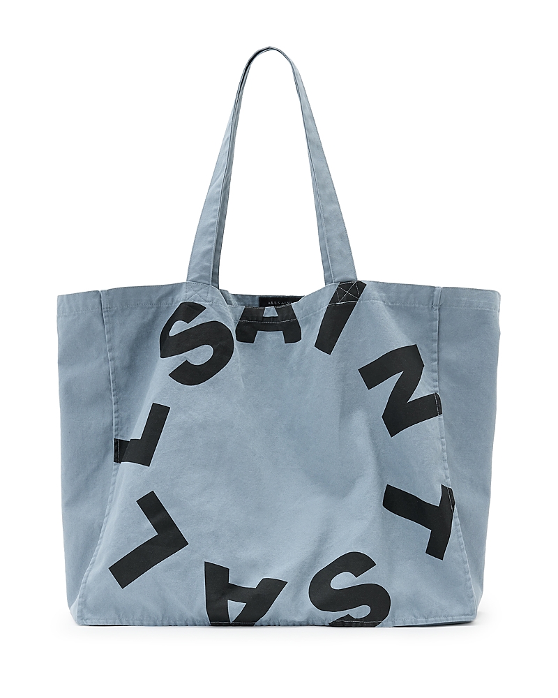 Allsaints Large Tierra Tote Bag In Stonewash