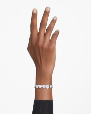 Ariana Grande Crystal Heart Halo Tennis Bracelet