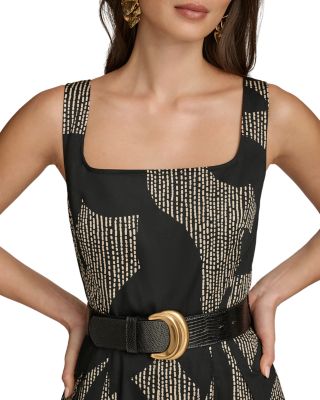 Printed Square Neck Maxi Dress