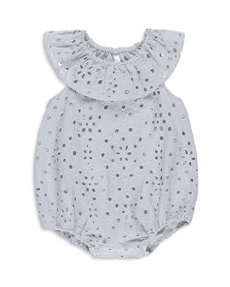 Rylee + Cru Girls' Myla Romper - Baby In Light-blue