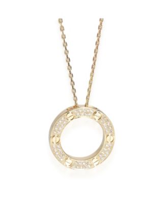 Pre-Owned Cartier Love 18k Yellow Gold Pendant