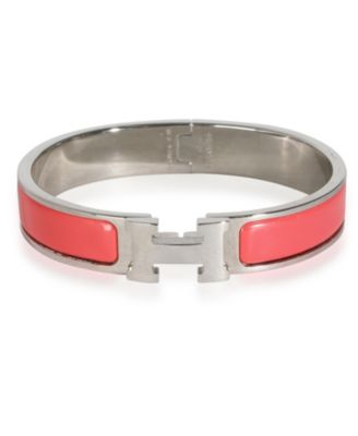 Pre-Owned HERMES Clic H Palladium Plated Bracelet