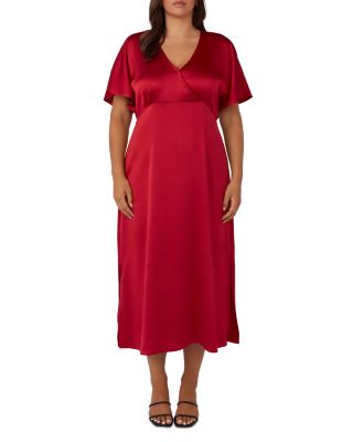 Estelle Plus - Artemis Satin Midi Dress