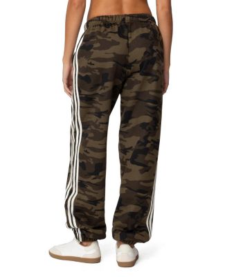 Camo Contast Striped Sweatpants