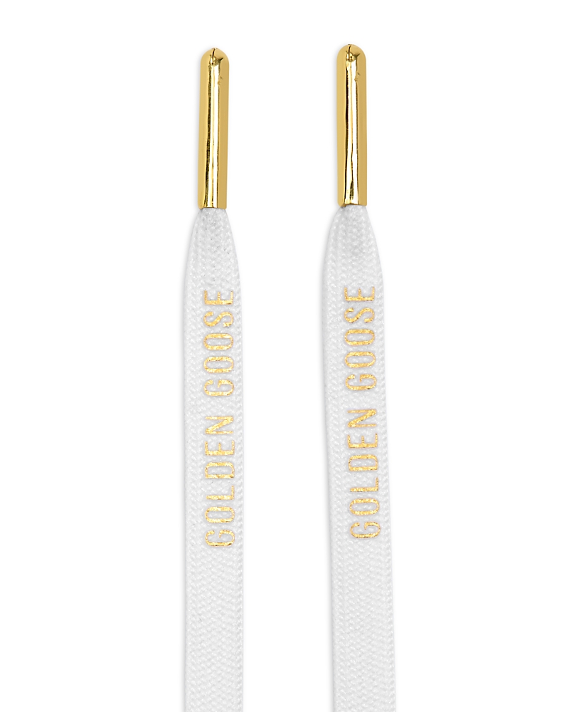 Golden Goose Unisex Shoe Laces Kit In White/gold