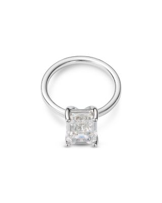 Certified Lab Grown Emerald-Cut Diamond Engagement Ring in 18K White Gold, 4.50 tcw