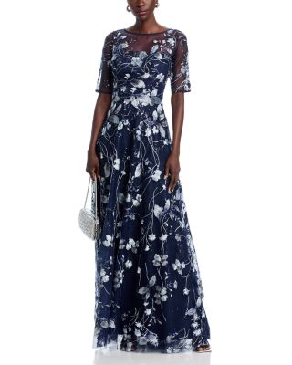 Floral Embroidered Gown