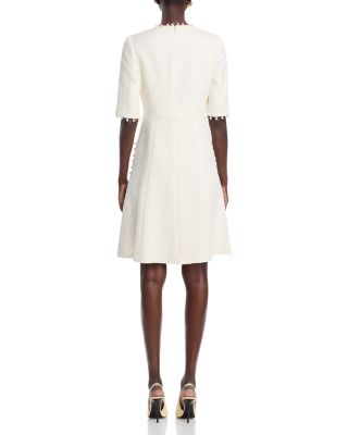 Boucl&eacute; Embellished Dress