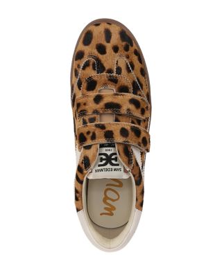Women&#39;s Talia Leopard Print Calf Hair Sneakers