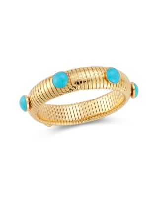 AQUA - Synthetic Stone Tubogas Bangle Bracelet - Exclusive