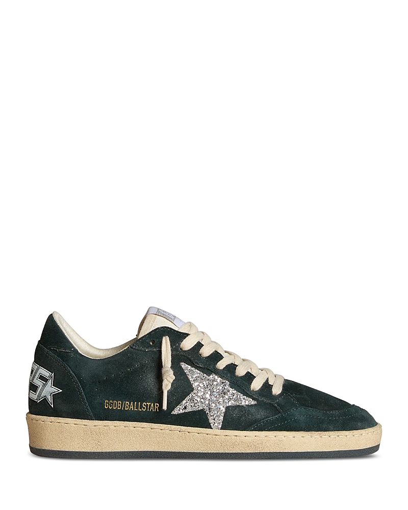 Golden Goose Ball Star Sneakers In Magical Forest/white/silver