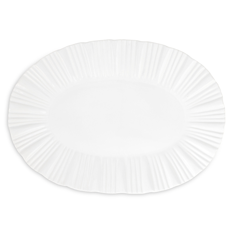 Vietri Bari White Oval Platter In White