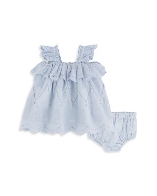 Miniclasix - Girls' Eyelet Dress & Panty Set - Baby