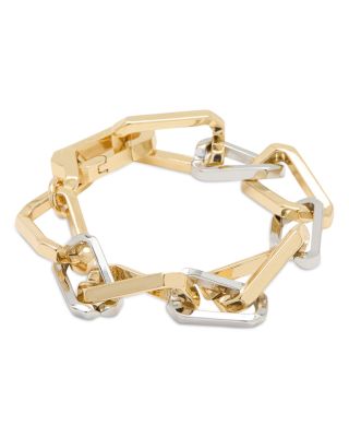 Signature Two Tone Hexagon Twist Link Bracelet