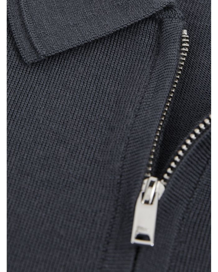Maxwell Short Sleeve Half Zip Merino Wool Polo