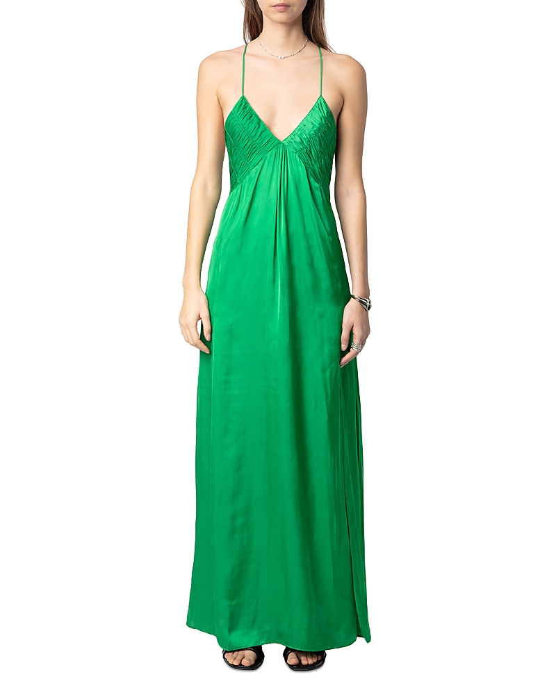 Zadig & Voltaire Rayonne Satin Maxi Dress