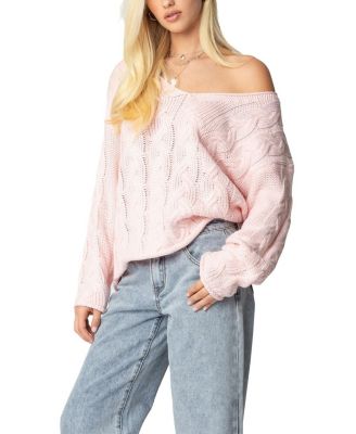 Inga Oversized Cable Knit Sweater