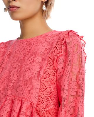 Lace Ruffle Blouse - Exclusive