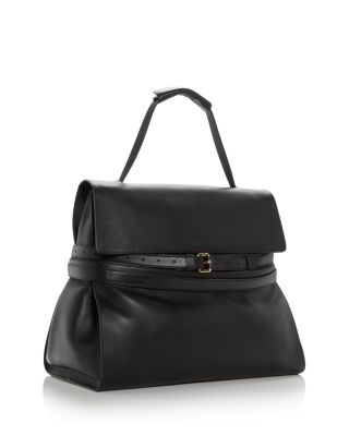 Tie Me Leather Top Handle Bag