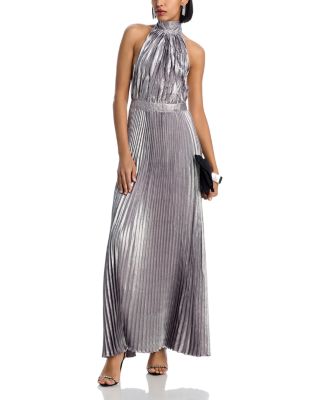Eden Pleated Halter Dress