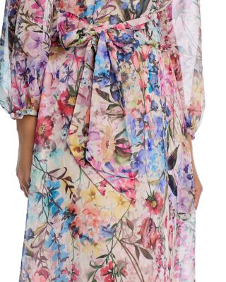 Chiffon Floral Print A Line Dress