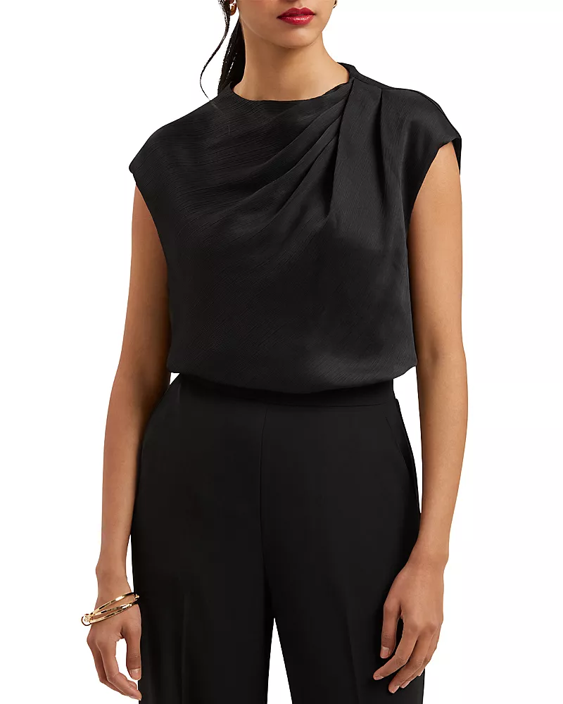 Ted Baker Draped Neck Textured Top