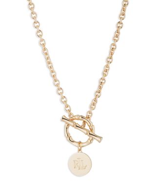 Bamboo Toggle Charm Necklace, 16"