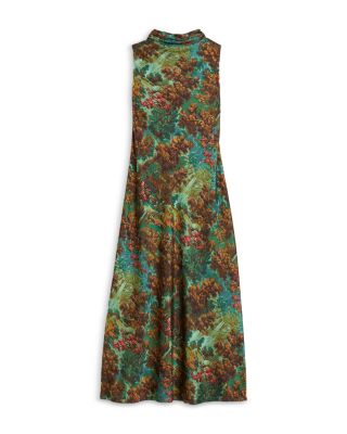 Printed Midi Slip Dress
