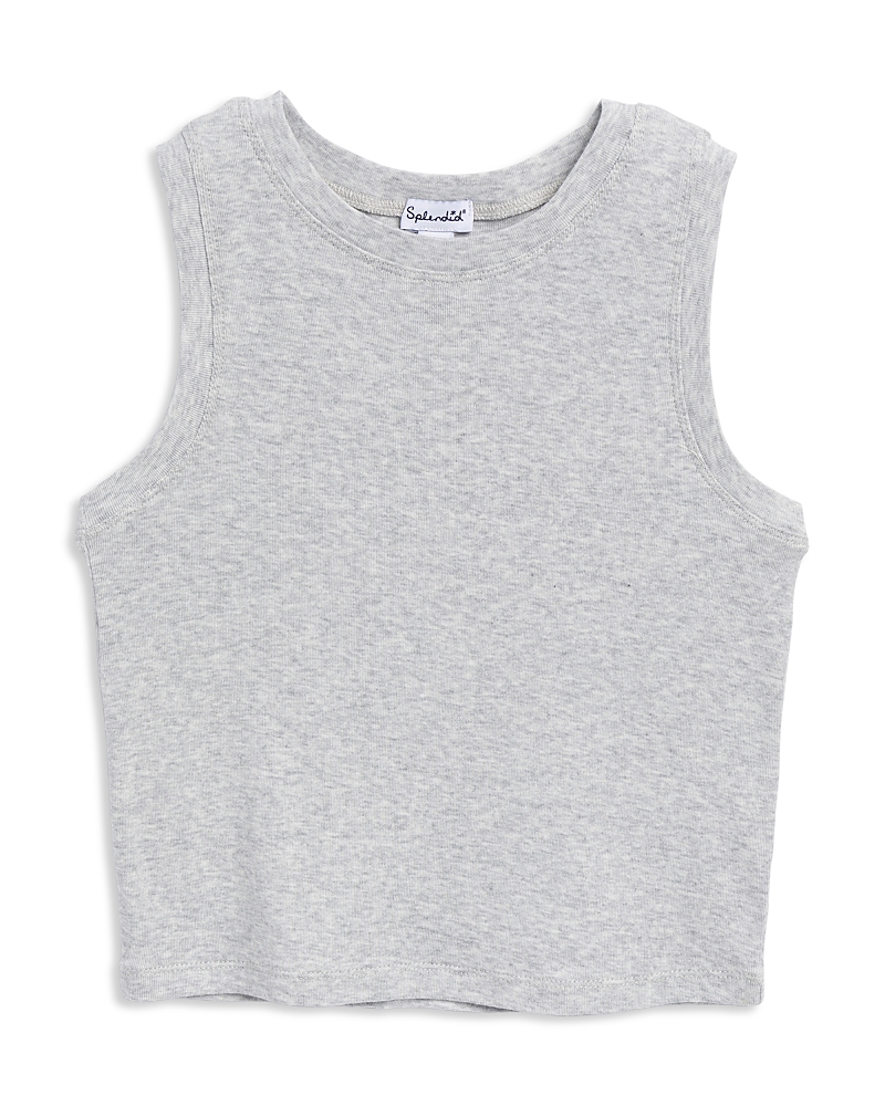 Shop Splendid Girls' Crewneck Tank Top - Big Kid In Heather As