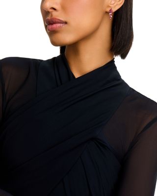 Ruby & Diamond Drop Earrings in 14K Rose Gold