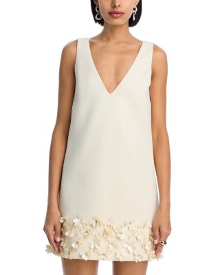 3D Floral Embellished Mini Shift Dress