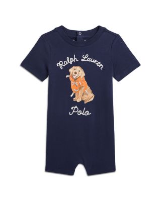 Ralph Lauren - Boys' Dog-Print Cotton Jersey Shortall - Baby