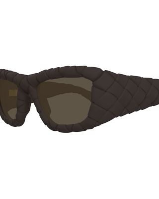 Intrecciato Oval Sunglasses, 56mm