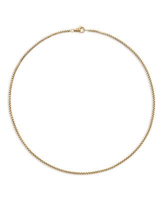 Men&#39;s Box Chain Necklace in 18K Yellow Gold 24&amp;quot;, 2.7mm