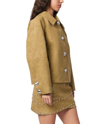 Indio Faux Leather Cropped Jacket