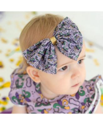 Girls' Mardi Gras Tulle Bow Headband - Baby
