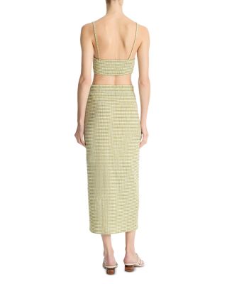 Seersucker Midi Skirt